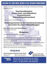 Stellenanzeige für Volvo CE